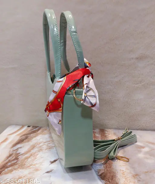 A stylish marble print sling bag with a handheld handle and shoulder strap, suitable for women and girls