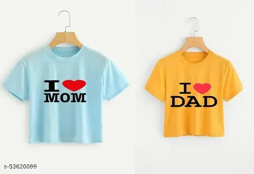 Cotton blend short-sleeve printed party wear t-shirts for women, vibrant design, India origin