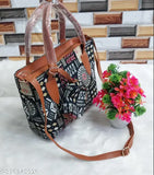 Black cotton sling bag with handwork for women's party, wedding, and casual wear 30cm length