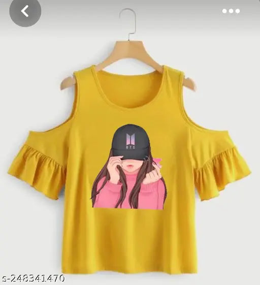 Premium quality cotton blend short sleeved printed tops by Kishroe Ji Sales, Indian-made fashion tops (S, M, L, XL)