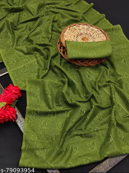 Traditional poly silk net saree, self-designed pattern for festive season. Close-up showcases single layer net detail