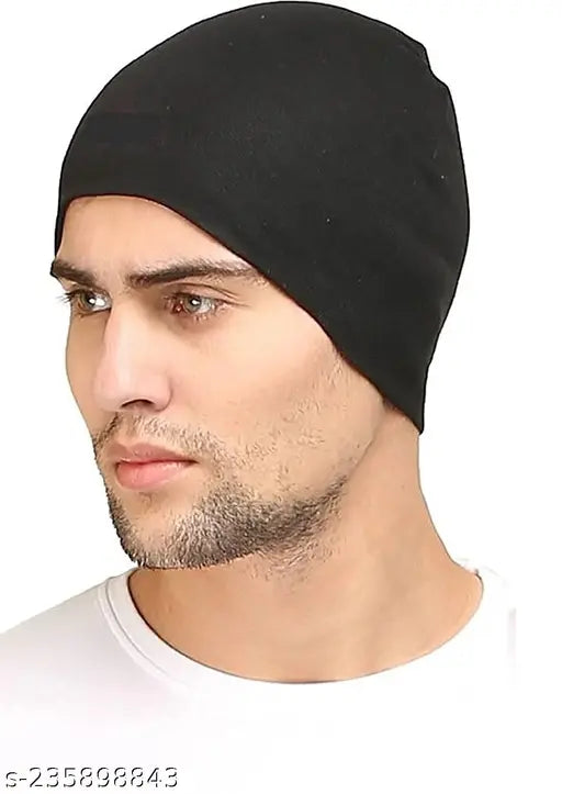 Indian cotton-poly blend skull cap for men & women, versatile for running, jogging outdoors