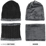 Women Snow Proof Inside Fur Warm Woolen Hat Cap with Neck Warmer for Winters