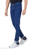 Dark blue denim mens slim jeans, high-quality fabric for casual, party, or office wear. Perfect fit with comfortable pockets." (119 characters)