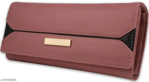 A rectangular purse with a maroon exterior, a single flap closure, and a metallic zipper