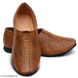 Tan leather slippers with embroidered detailing, children's footwear