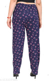 Regular fit lower women's pants pure cotton stretchable lower colors and designs casual wear