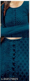 Georgette gown with embroidered dupatta, three-quarter sleeves, Indian bridal wear (N S M sizes)