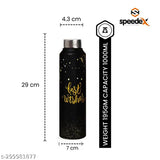 Stainless steel 1-liter water bottle for fridge, school, gym, home, and office. Leak-proof, printed with Pink Blossom design, best for boys, girls, and kids
