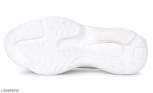 Mesh and PU walking sports shoes for girls, trendy design in solid net pattern. Lightweight, perfect fit by checking shoe size." (106 characters)