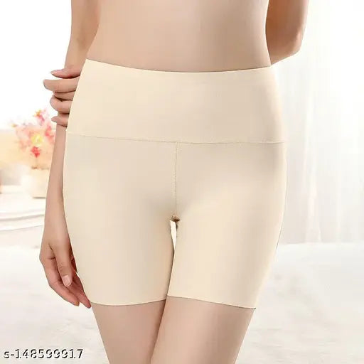 Fshway Women's and Girls Cycling Boyshort Panties, for Invisible Seamless Comfort, Suitable 26-32 Waist, Safety Shorts, Cycling Shaping Shorts, Free Size, Pack of 1Skin