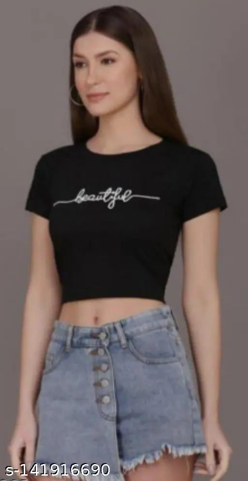 Printed premium cotton crop top trio for women and girls - Versatile set for casual or special occasions - Made in India