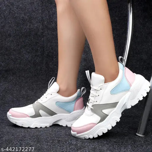 Synthetic Shozie sneakers for kids, printed design, lace-up fastening