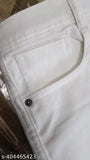 Men's slim fit white cotton blend jeans, timeless style and unparalleled comfort for everyday wear. #SlimFitJeans #WhiteJeans #MenFashion #CasualStyle #TrendyJeans #StreetStyle #FashionEssentials #VersatileFashion #SummerFashion Sizes: 28 (w39-h34), 30 (w30-h36), 32 (w32-h38), 34 (w34-h40), 36 (w36-h44) Country of Origin: India