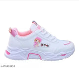 White mesh sneakers with PVC sole by Megpar for women's casual style, comfortable lace-up design
