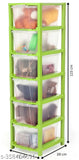 Green storage container drawer organizer system for books, toys, shoes, and clothes
