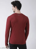 Men's soft cotton, lightweight long sleeve V-Neck T-shirt in summer colors, ideal for casual wear
