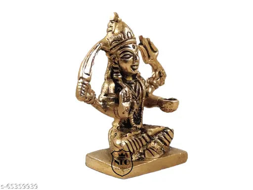 Santoshi Mata brass idol handicraft statue for home happiness stability height 3 inch