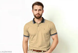 Men's Matty Collor Polycotton T-shirt, short sleeves with printed net design. Size XXL