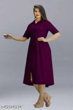 Women's solid wine color rayon kurti, heavy rayon, three-quarter sleeves, printed combo, A-line design