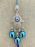 Evil Eye Wind Chime set of 3 bells, metal material, designed for home & office, enhances positive vibes & removes negative energy, handcrafted in India