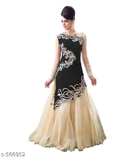 Designer velvet lehenga choli set, semi-stitched with embroidery, Indian traditional bridal wear on display stand