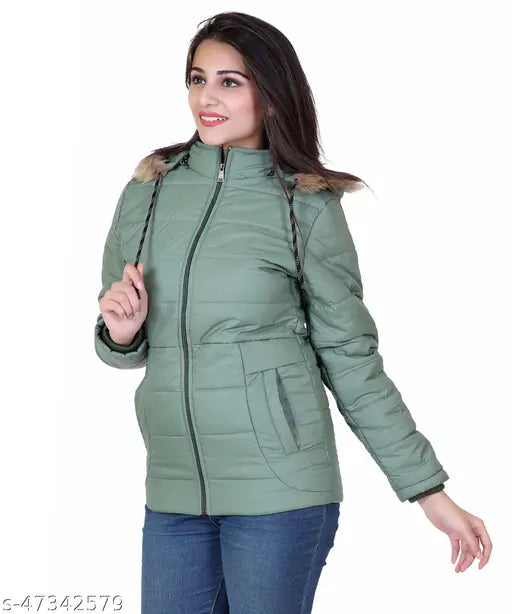 Indian solid women jacket with hoodie, M (19in bust, 26in length, 20in hip), XL (21in bust, 28in length, 22in hip)