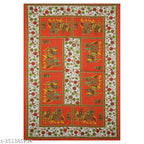 GangorOrange 100% cotton superfine Jaipuri single bedsheet with 1 pillow cover, ideal for summer use on adult-sized beds