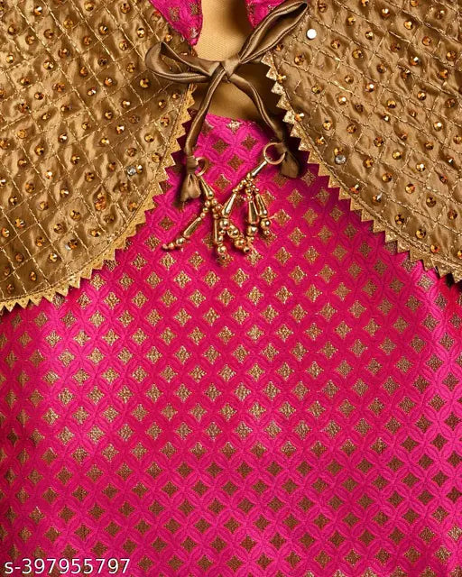Georgette and Art Silk sleeveless pleated dress for kids, available in three colors. Perfect for parties, suits, and girl birthday events. Durable yet gentle on delicate skin
