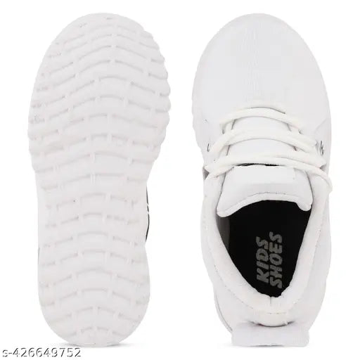 White velcro kids shoes with light up led features