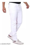White denim Flaying Men's jeans, solid pattern, sizes 28x41", 30x41", 32x41" - made in India