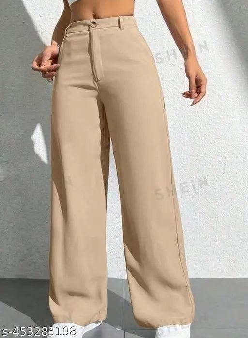 Khaki wide-leg trousers women's fashionable formal wear