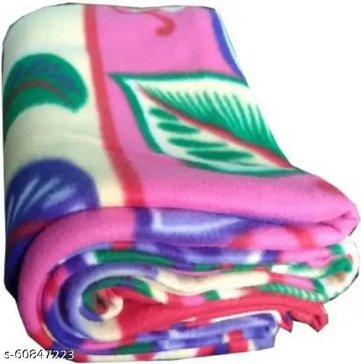 Fleece single bed blanket, cozy 144-thread fleece for AC room, ideal size for single beds (84x54in), made in India