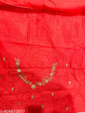 Vichitra Silk Jalak Saree with embroidered blouse, traditional Indian attire