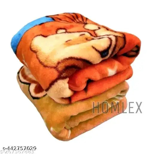 Yellow-Orange mink baby blankets (pack of 2), luxurious silk for cozy comfort