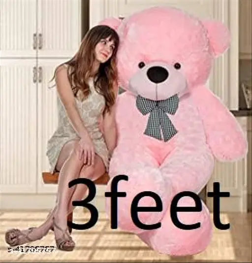 Pink fabric net Casual Kids soft toy, huggable American-style teddy bear, perfect for gifts (90 cm)