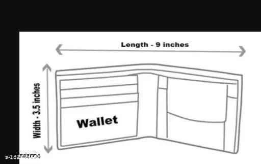 Premium PU leather, royal king Uinicq men's bi-fold wallet. Elegant, hand-stitched design, free size (12cm x 10cm), perfect for travel or office