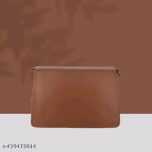 A brown, long sling bag with a shoulder strap, suitable for women and girls