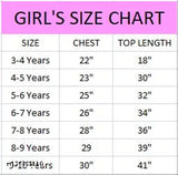 Girls' size chart for dresses