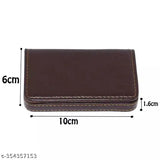 Trendy faux leather wallet with ATM card holder and new lock, solid black design for on-the-go organization