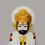 White resin statue of Khatu Shyam Ji, perfect for home temple or office decoration