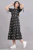 Classy black rayon kurta, short-sleeved printed combo, Indian fashion