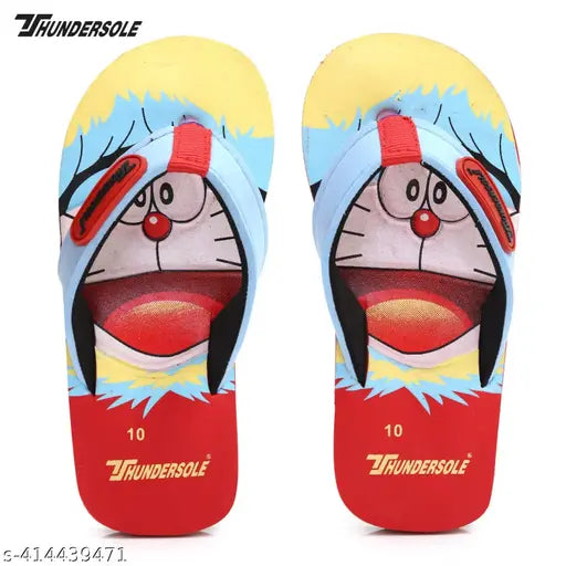 EVA Kids' Doraemon summer slippers, water-resistant, soft and comfortable for outdoor/indoor play (size 3.5-4, 3-4, 4-4.5, 7.5-8, 8-8.5, 8.5-9 years)