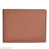 Black PU mini wallet for men, 9 card slots, casual style with 2 compartments, free size (12cm x 8cm), India-made accessory