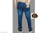 Attractive Galata Collection denim for men - Solid denim jeans with waist sizes from 28in to 36in and matching length size of 42in, made in India
