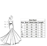 Trendy modern georgette gown with three-quarter sleeves, printed net pattern. Women's fashionable evening wear, multiple sizes available from XS to XXXL, originating from India