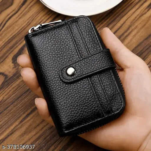 Leather net small wallet for men and women, perfect accessory for daily use