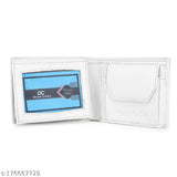 Solid leather, modern men's bi-fold wallet by Dezire Crafts DC. Two compartments, PU leather, ideal for formal or casual occasions
