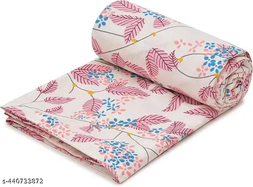 Cotton quilted single bed comforter with reversible designs, ideal for AC use - CozyDreams by Shri Sanwaliya