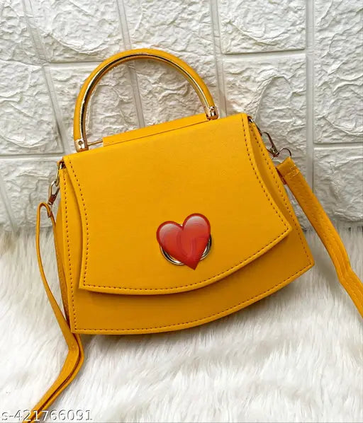 Yellow box sling bag for women and girls